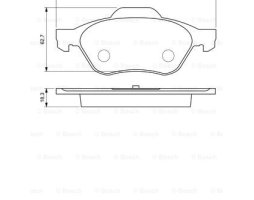 Колодка гальм. диск. RENAULT MEGANE II, передн. (вир-во Bosch)