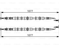 Трос ручного гальмаOPEL ZAFIRA  A  (вир-во Bosch)