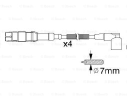 Комплект вв проводів (вир-во Bosch)