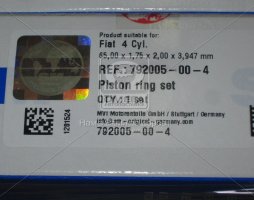 Кільця поршневi компл на 4 поршня FIAT 0,8/0,9 65,00 1,75x2x3,94 mm (вир-во SM )