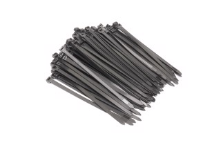 Хомут затяжной пласт. 7,6х200  100 шт. черный (GEMI)