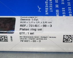Кільця поршневі компл. на 3 поршні DAEWOO 68,50 1,2 x 1,5 x 2,8 mm (вир-во SM)