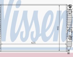 Радиатор охлаждения IVECO Daily 2.8D 96- (пр-во Nissens)