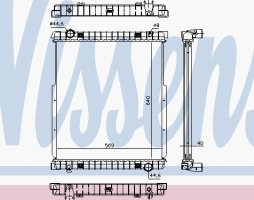 Радиатор охлаждения IVECO EUROCARGO (2001)(пр-во Nissens)