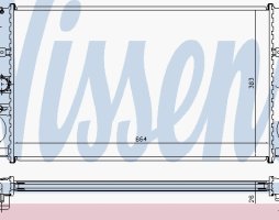 Радиатор охлаждения TOYOTA  AVENSIS (2009) (пр-во Nissens)