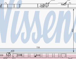 Радіатор охолодження HYUNDAI Santa Fe 2.0D 01- (вир-во Nissens)