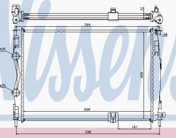 Радиатор охлаждения NISSAN QASHQAI (2007) 2.0 (пр-во Nissens)