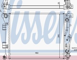 Радиатор охлаждения HYUNDAI I30/ KIA CEED (2012) 1.6 CRDI(пр-во Nissens)