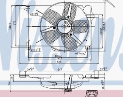 Вентилятор радиатора OPEL COMBO/ CORSA B (пр-во Nissens)