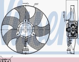 Вентилятор двигуна VAG (вир-во Nissens)