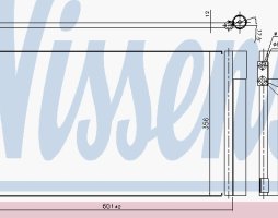 Конденсатор кондиціонера GR PUNTO/CORSA/NEMO/BIPPE (вир-во Nissens)