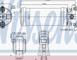 Осушувач кондиціонера DAF 75 CF 98- 203X63X0 (вир-во Nissens)