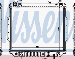 Радіатор охолодження JEEP GRAND CHEROKEE (1999) 2.7 CRD (вир-во Nissens)