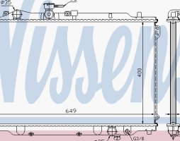 Радіатор охолодження двигуна MZ626 16/18/22 MT 87-91 (вир-во Nissens)