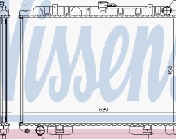 Радіатор охолодження NISSAN X-TRAIL FL 2.2 DCI 4X4 (вир-во Nissens)