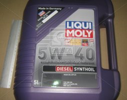 Масло моторное Liqui Moly Diesel Synthoil 5W-40 API CF ACEA B4-04 (Канистра 5л)