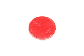 Катафот круглий з пластмасовим корпусом липучка (червоний). ФП-314 Руслан-комплект