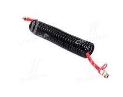 Шланг кручений пневматичний живильної магістралі М22х1,5 чорно-червоний 7 м (ДК)