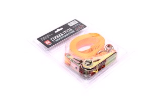 Стяжка груза, металлическая ручка 0.5t. 25mm.x5m. (0.5+4.5) (блистер) <ДК>