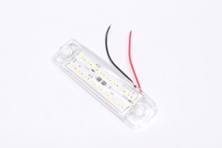 Фонарь габаритный 24V LED белый (18 диодов, 2 ряда) (TEMPEST)