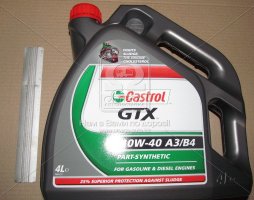 Масло моторное Castrol GTX 10w-40 A3/B4 (Канистра 4л)