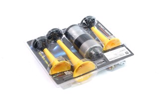 Сигнал дудка з компресором 3шт жовтий 153/165/215мм 12V <ДК>