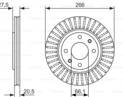 Гальмівний диск передній (вир-во Bosch). 0 986 479 849