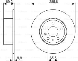 Тормозной диск задний (пр-во Bosch). 0 986 479 866