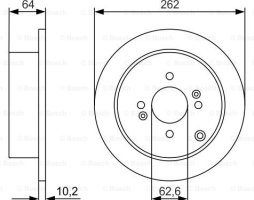 Тормозной диск задний (пр-во Bosch). 0 986 479 983
