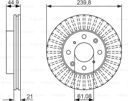 Тормозной диск передний (пр-во Bosch). 0 986 479 832