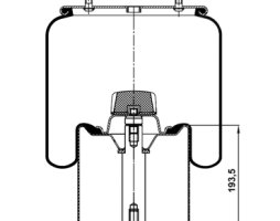 Пневморессора со стаканом (сталь) (RIDER)