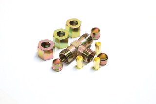 Соединитель трубки тройник (Dвнут.=10мм, М16х1,5) (1штуцер,3гайки,3втулки,3шайбы) (RIDER)