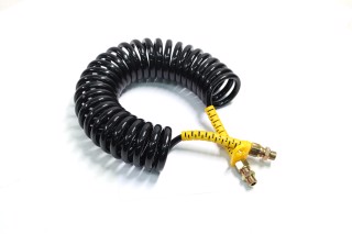 Шланг кручений пневматичний керуючої магістралі М16х1,5 чорно-жовтий 7 м (RIDER)