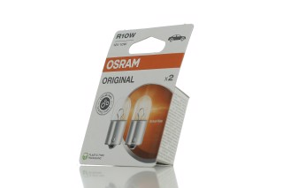 Лампа вспомогательного освещения R10W 12V 10W ВА15s (2 шт) blister (пр-во OSRAM)