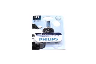 Лампа розжарювання H7 12V 55W PX26d Cristal Vision 1шт blister 4300K (вир-во Philips)