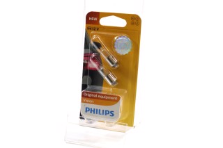 Лампа розжарювання H6W 12V 6W BAX9s 2шт blister (вир-во Philips)