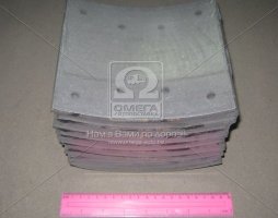 Накладка тормозной колодки стандарт, комплект на ось 410x163 MAN F90,M2000, MB ATEGO (пр-во Lumag)