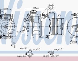 Компресор кондиціонера BMW X5 SERIES E53 (2000) X5 3.0 (Nissens)