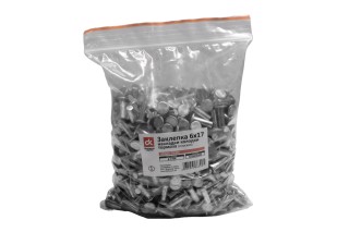 Заклепка 6х17 гальмівної накладки ISUZU, ТАТА (1кг) алюмінієва з плоскою головко<ДК>