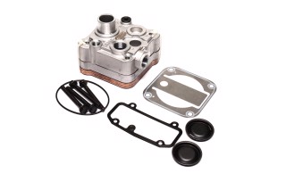 Головка компрессора в сборе KNORR, MAN TGA с болтами старый тип с валом отбора мощн. (пр-во VADEN)