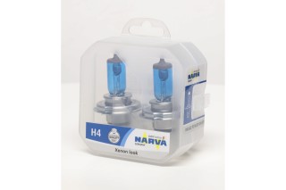 Лампа галогенна TWIN SET H4 12V 60/55W RANGE POWER WHITE (вир-во Narva)