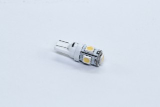 Лампа LED б / ц габарит і панель приладів T10-5 SMD (розмір 5050) 24 ТЕПЛА БІЛИЙ <TEMPEST>