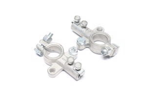 Клема акк. 2 шт. (латунна, луджена) євро трубка КАМАЗ, МАЗ (200 гр.) переріз 16