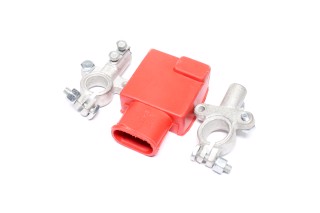 Клема акумулятора РЕМОНТ 2 шт. (латунна, луджена, посилена, 200 гр.) "Євро трубка" з чохлом АКБ