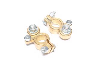 Клема акумулятора 2 шт. РЕМОНТ (латунна 200 гр.) КАМАЗ, МАЗ, ГАЗ, Трактори "болтовий затискач" O 8